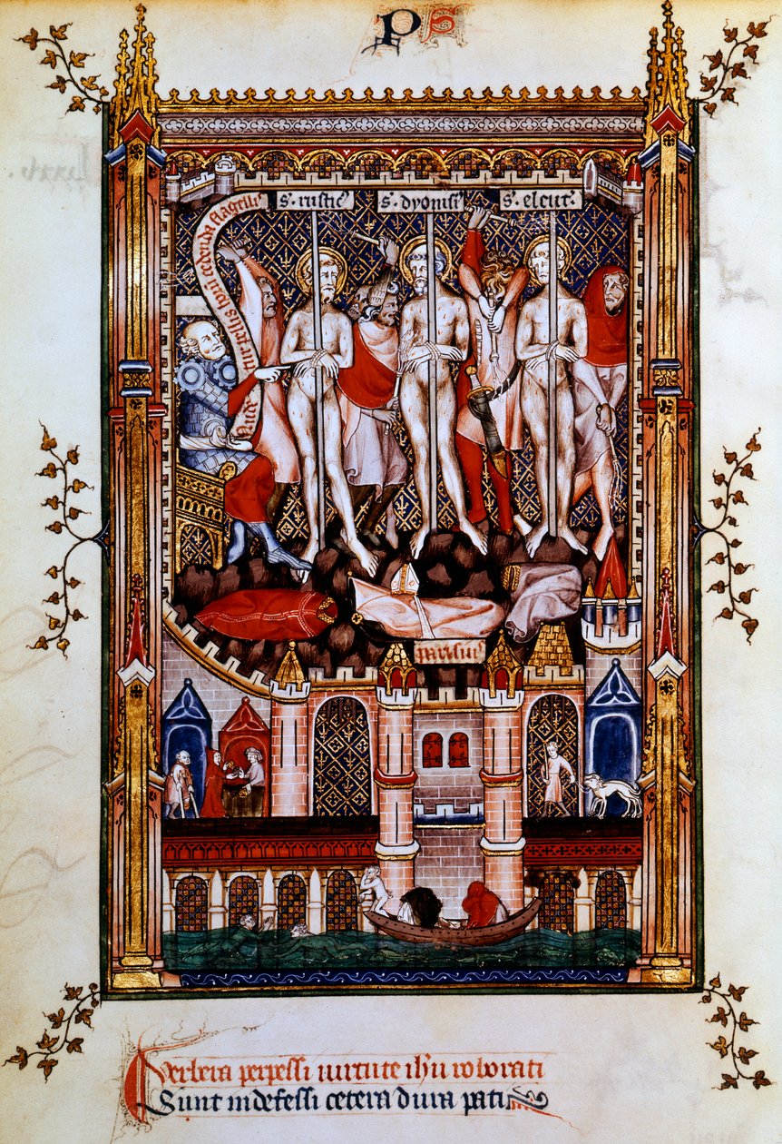 علم سانت دينيس ، St Rustic and St Eleutherius ، 1317 بواسطة غير معروف