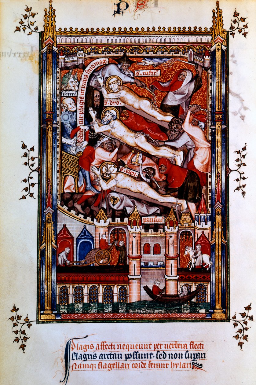 علم سانت دينيس ، St Rustic and St Eleutherius ، 1317 بواسطة غير معروف