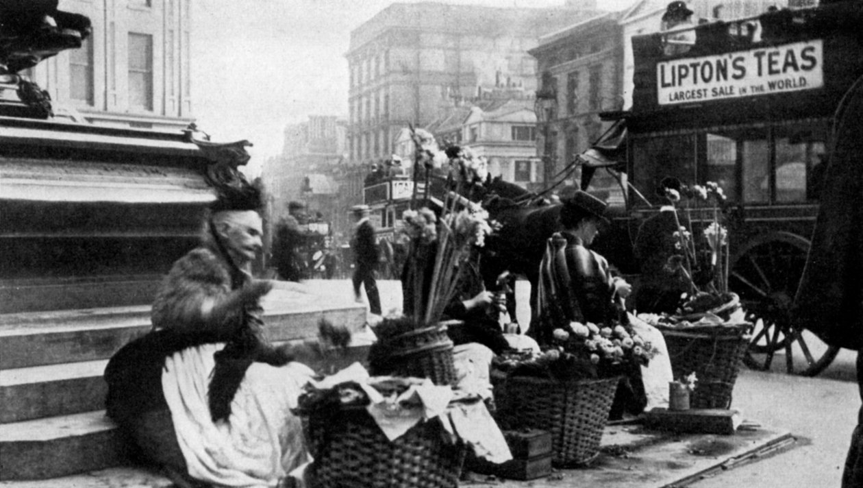 باعة الزهور في سيرك بيكاديللي ، لندن ، 1901 1951 بواسطة غير معروف
