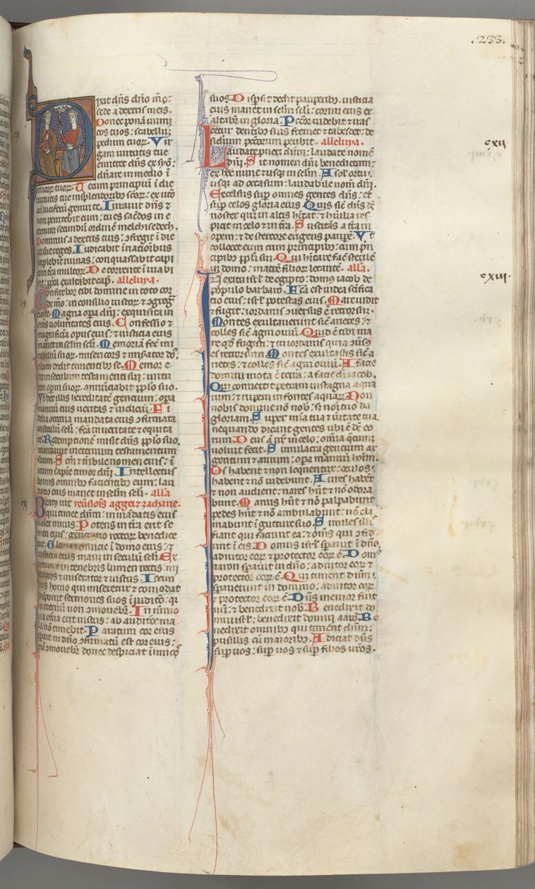 فول. 233 و ، مزمور 109 ، تاريخ أولي د ، الله الآب والابن ... ، ج. 1275-1300. بواسطة غير معروف