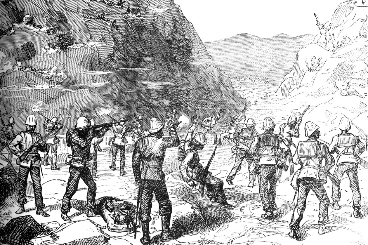 البحث عن حزب ال 67 للهجوم من قبل الأفغان ، 9 نوفمبر 1879 ، c1880 بواسطة غير معروف