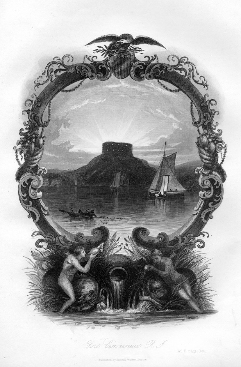 حصن كونانيكوت ، رود ايلاند ، 1855 بواسطة غير معروف