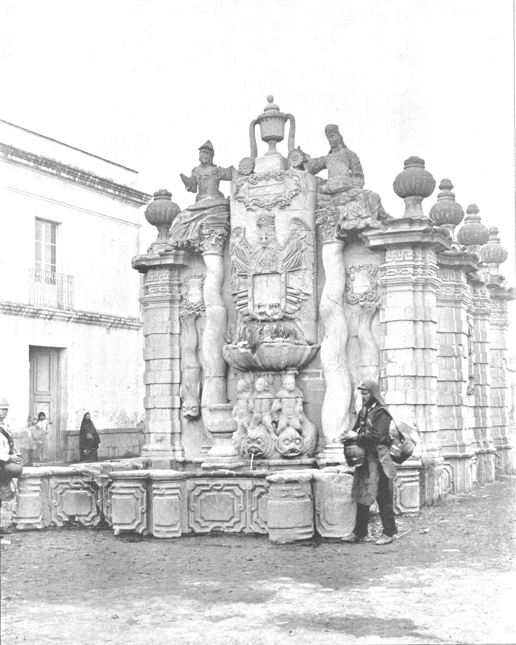 نافورة المياه المتساقطة ، مكسيكو سيتي ، المكسيك ، c1900. بواسطة غير معروف