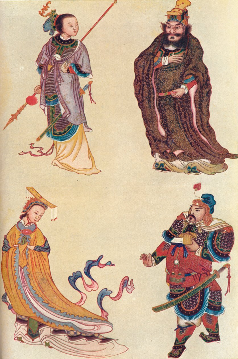 أربع شخصيات مشهورة في التاريخ الصيني 1907 بواسطة غير معروف