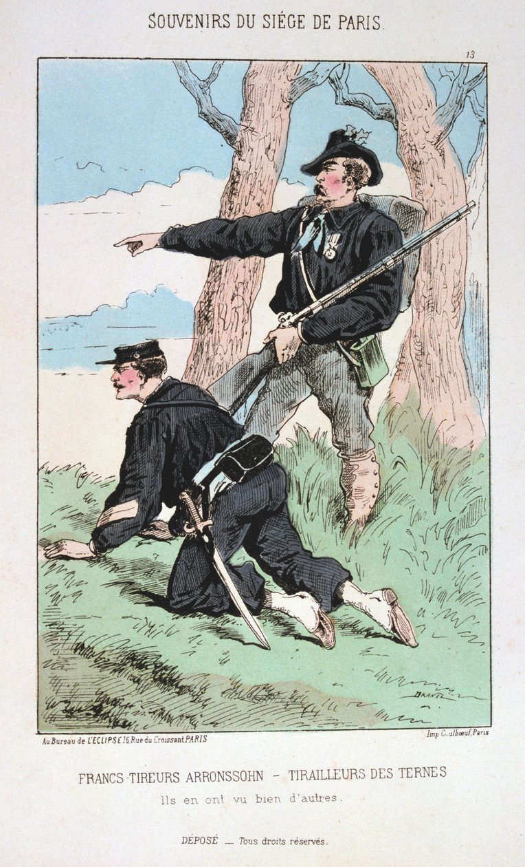 فرانكس تايرورس أرونسون - Tirailleurs des Ternes ، حصار باريس ، 1870-1871 بواسطة غير معروف