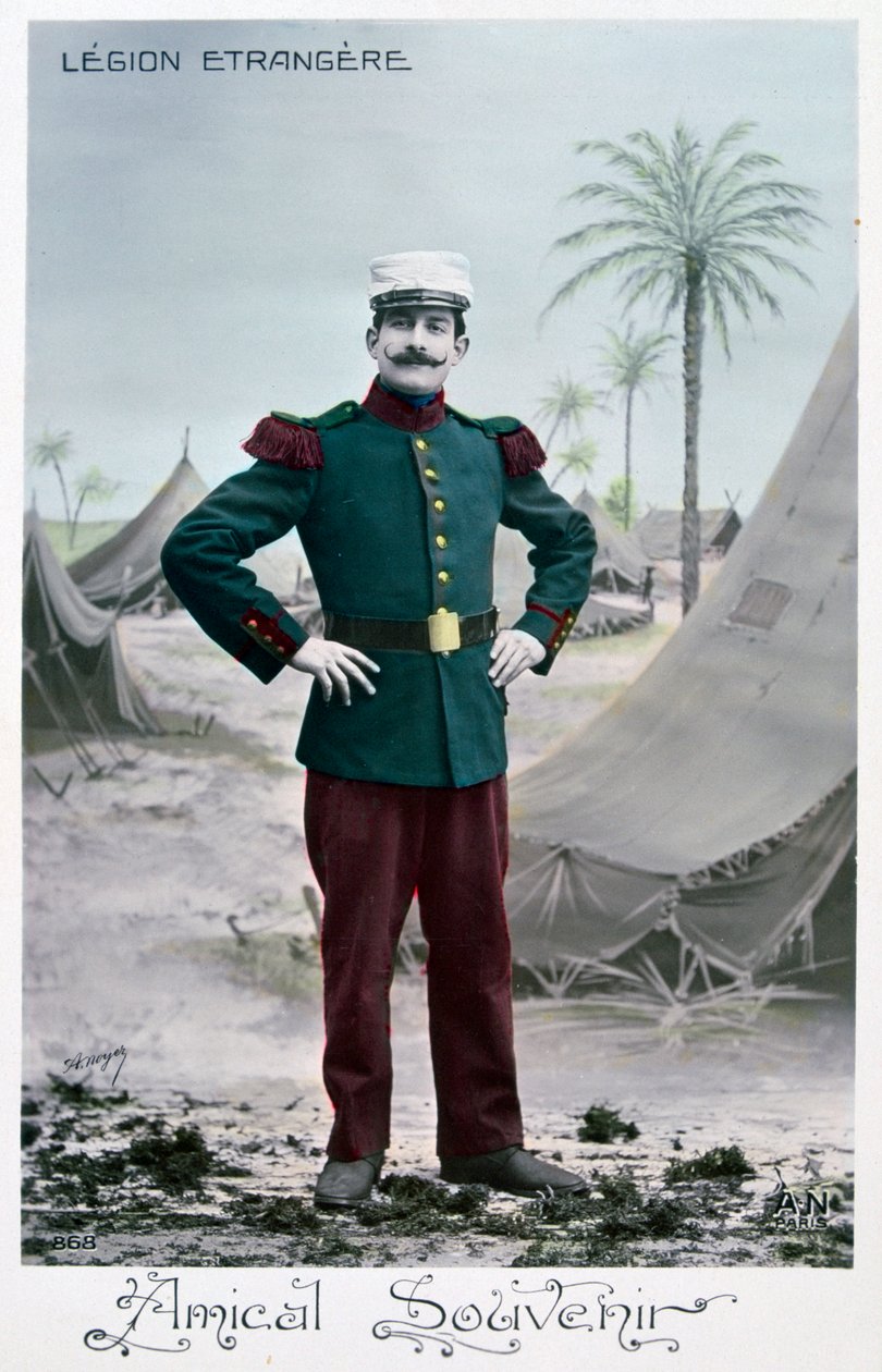 بطاقة بريدية من الفيلق الأجنبي الفرنسي ، c1900 بواسطة غير معروف
