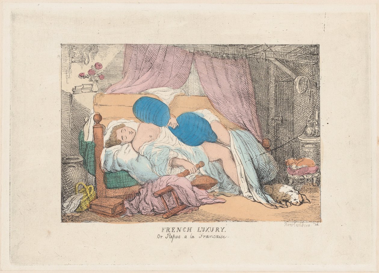 الرفاهية الفرنسية ، أو Repos a la Francaise ، 1800-20. ، 1800-20. بواسطة غير معروف