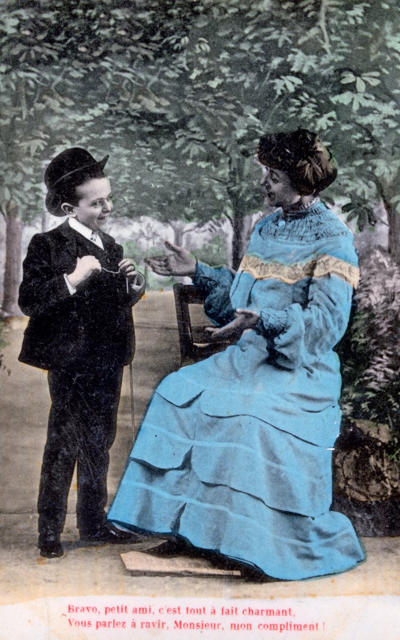 بطاقة بريدية رومانسية فرنسية ، c1900 بواسطة غير معروف