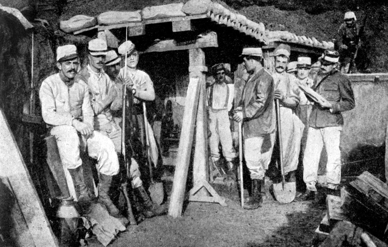 عمال المناجم الفرنسيون الذين زرعوا الألغام ، فرنسا ، الحرب العالمية الأولى ، 1914 بواسطة غير معروف