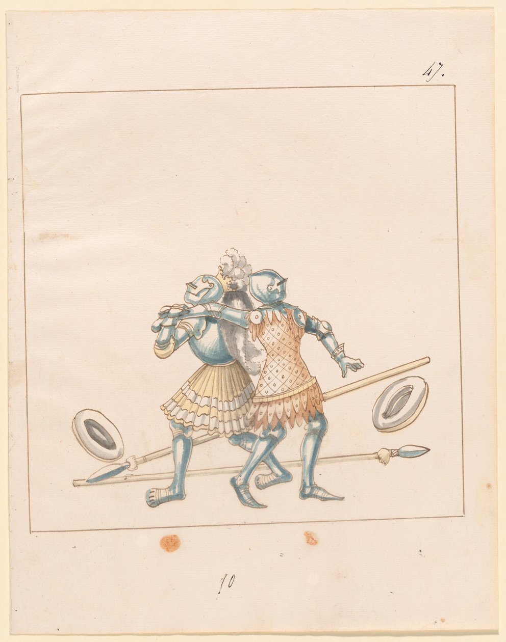 Freydal، The Book of Jousts and Tournament of Emperor Maximilian I: Combats ... لوحة 152 ، ج 1515. بواسطة غير معروف