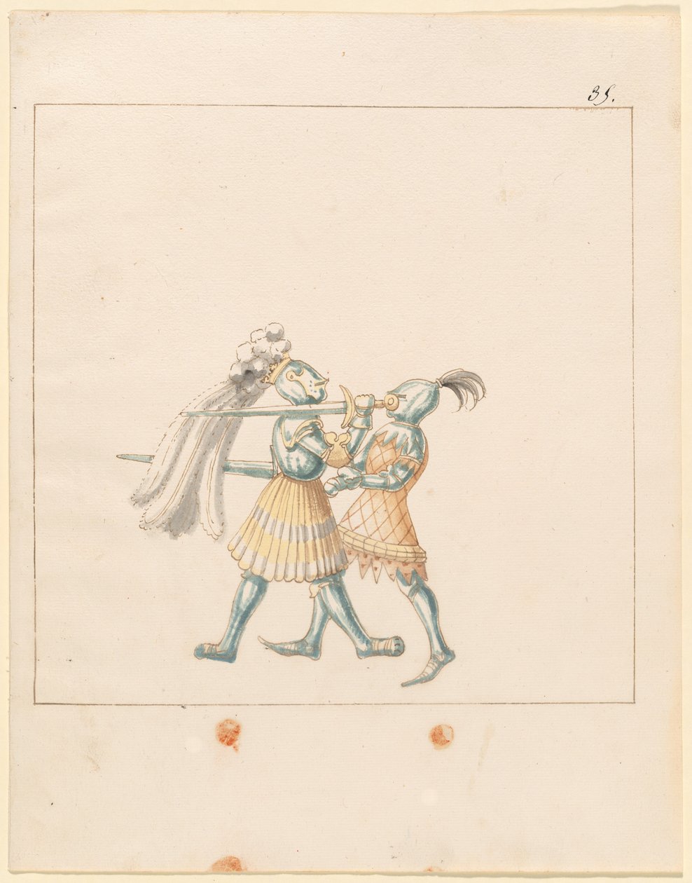 Freydal، The Book of Jousts and Tournament of Emperor Maximilian I: Combats ... لوحة 165 ، 1515. بواسطة غير معروف