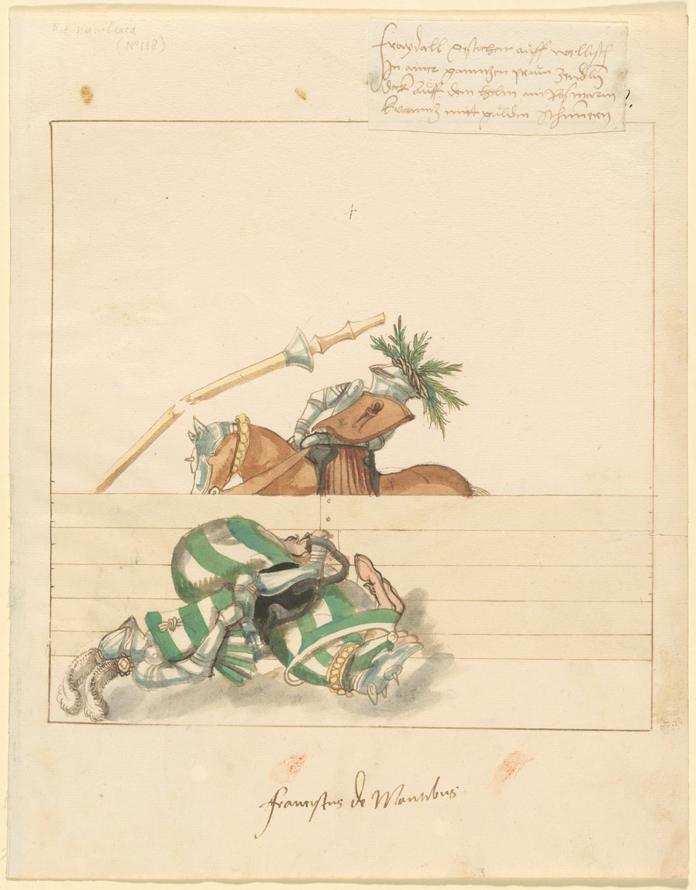 Freydal، The Book of Jousts and Tournament of Emperor Maximilian I: Combats ...، Plate 106، c1515. بواسطة غير معروف