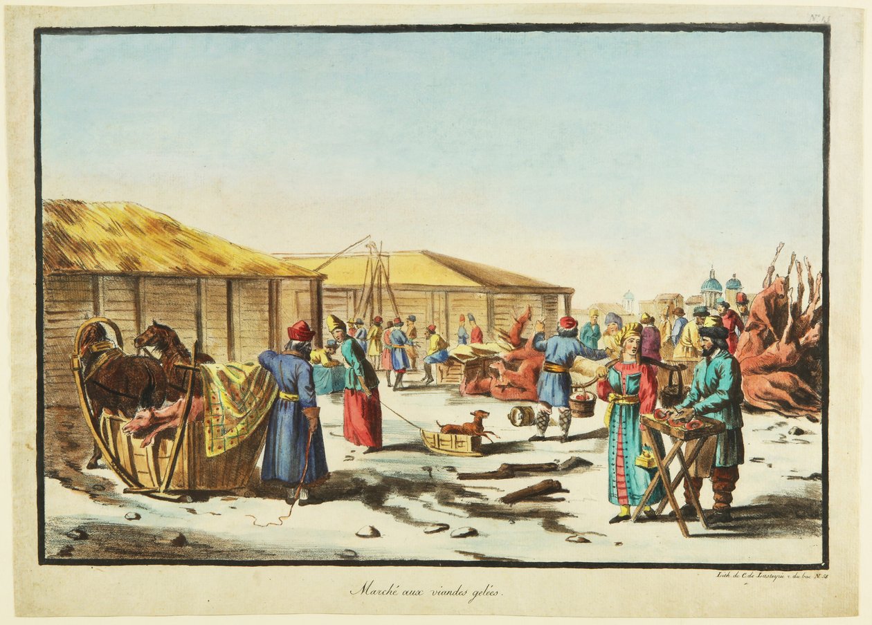 سوق اللحوم المجمدة ، كاليفورنيا 1814 بواسطة غير معروف