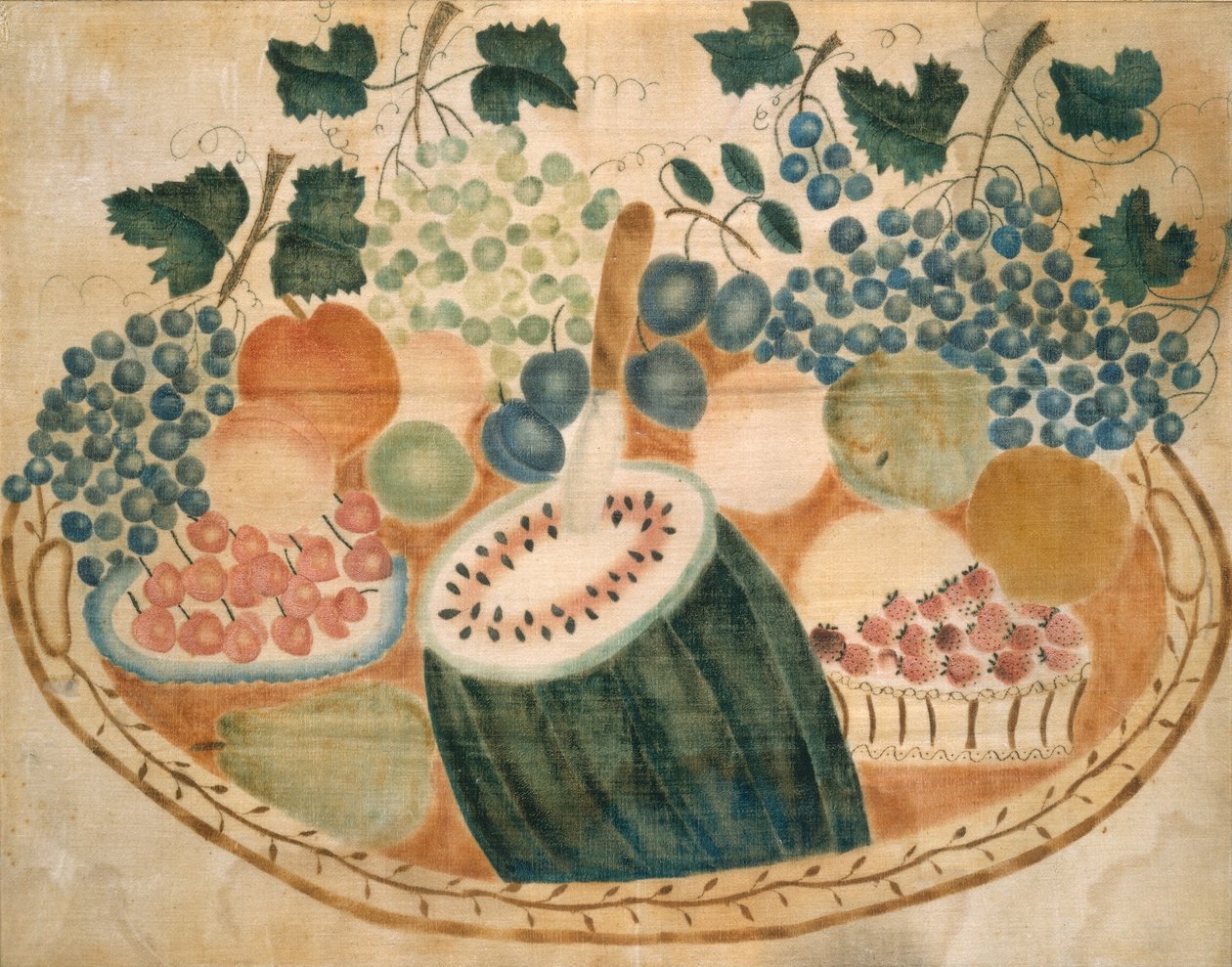 الفاكهة على صينية ، ج. 1840. بواسطة غير معروف