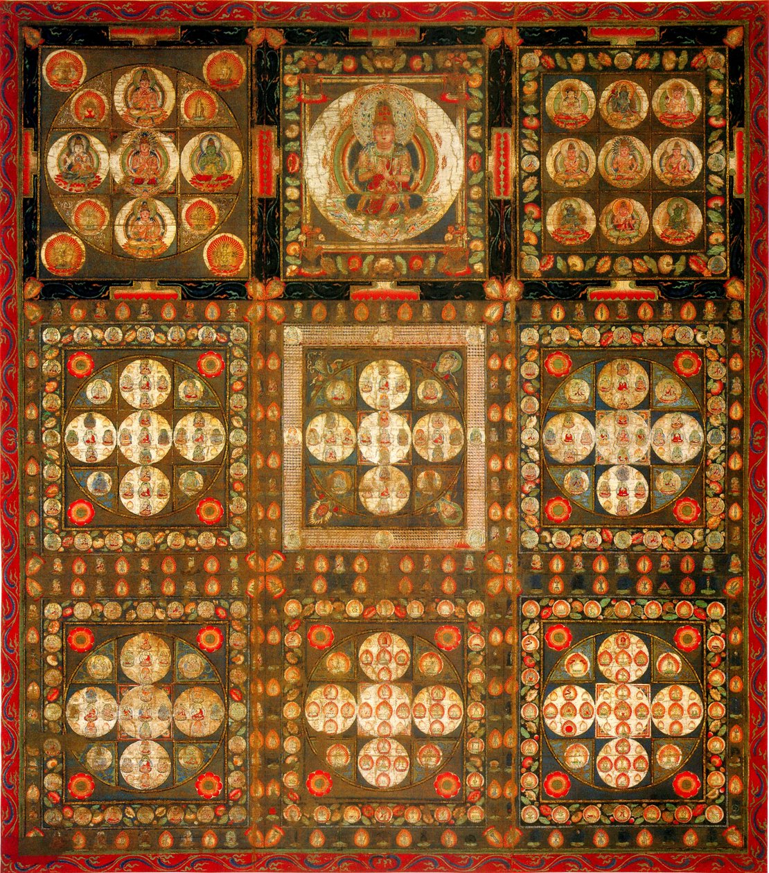 Garbhadhatu Mandala ، القرن الثامن التاسع بواسطة غير معروف