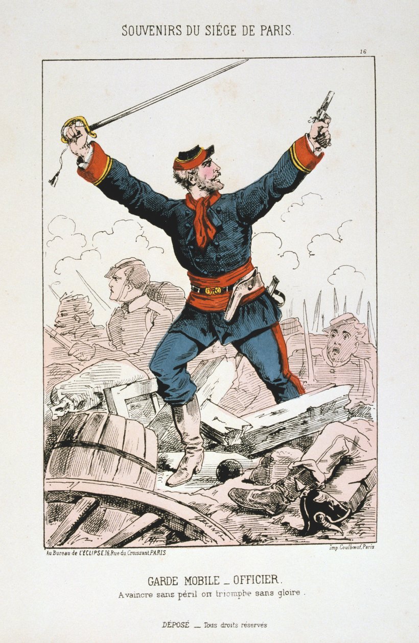 Garde Mobile - ضابط ، حصار باريس ، 1870-1871 بواسطة غير معروف