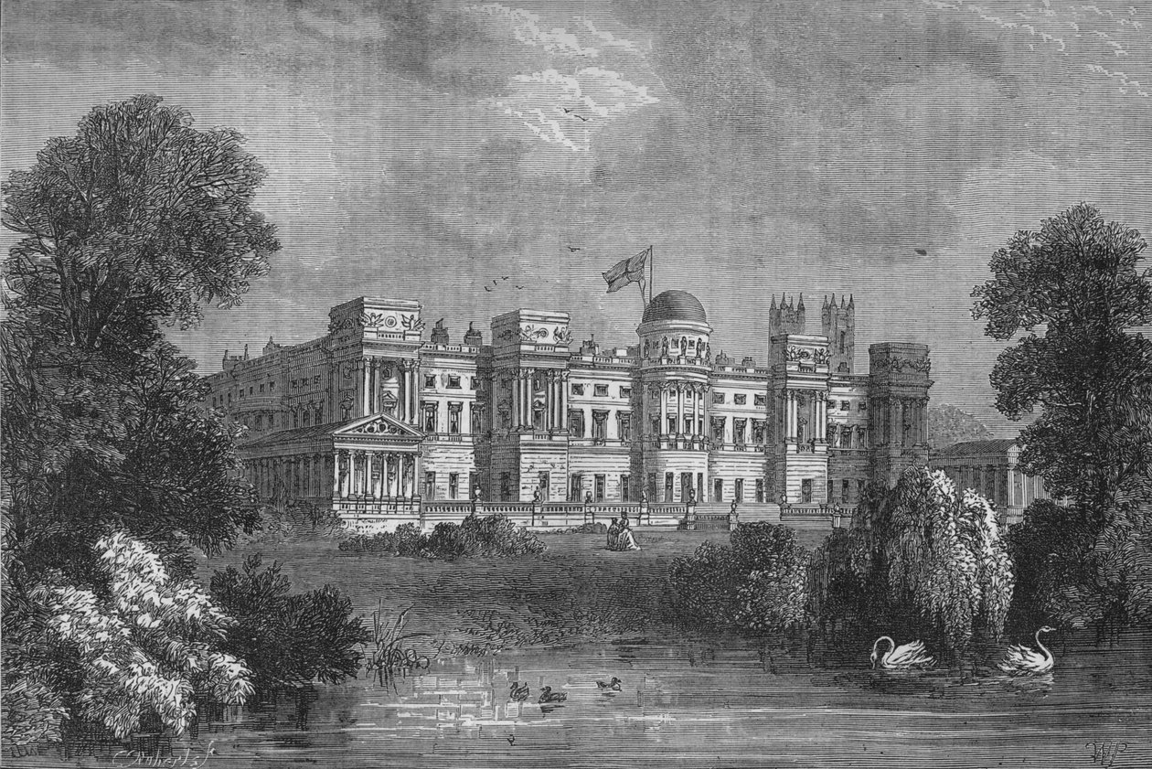أمام حديقة قصر باكنغهام ، وستمنستر ، لندن ، c1875 1878 بواسطة غير معروف