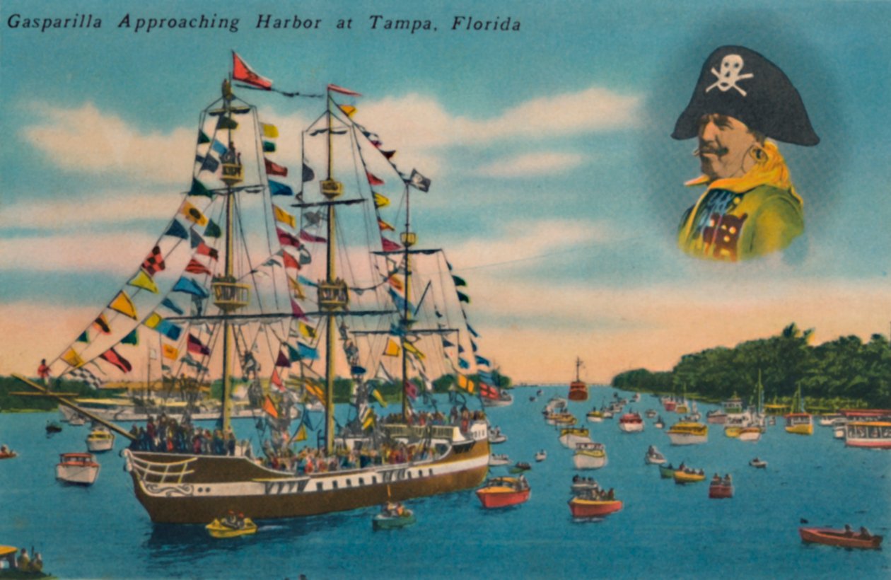 ميناء Gasparilla Apporoaching في تامبا ، فلوريدا ، c4040s بواسطة غير معروف