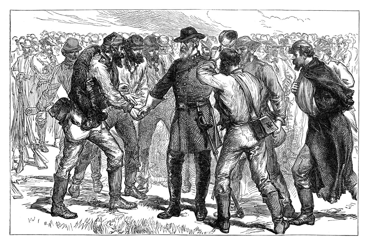 جنرال لي وداع جنوده ، 1865 أواخر القرن التاسع عشر بواسطة غير معروف