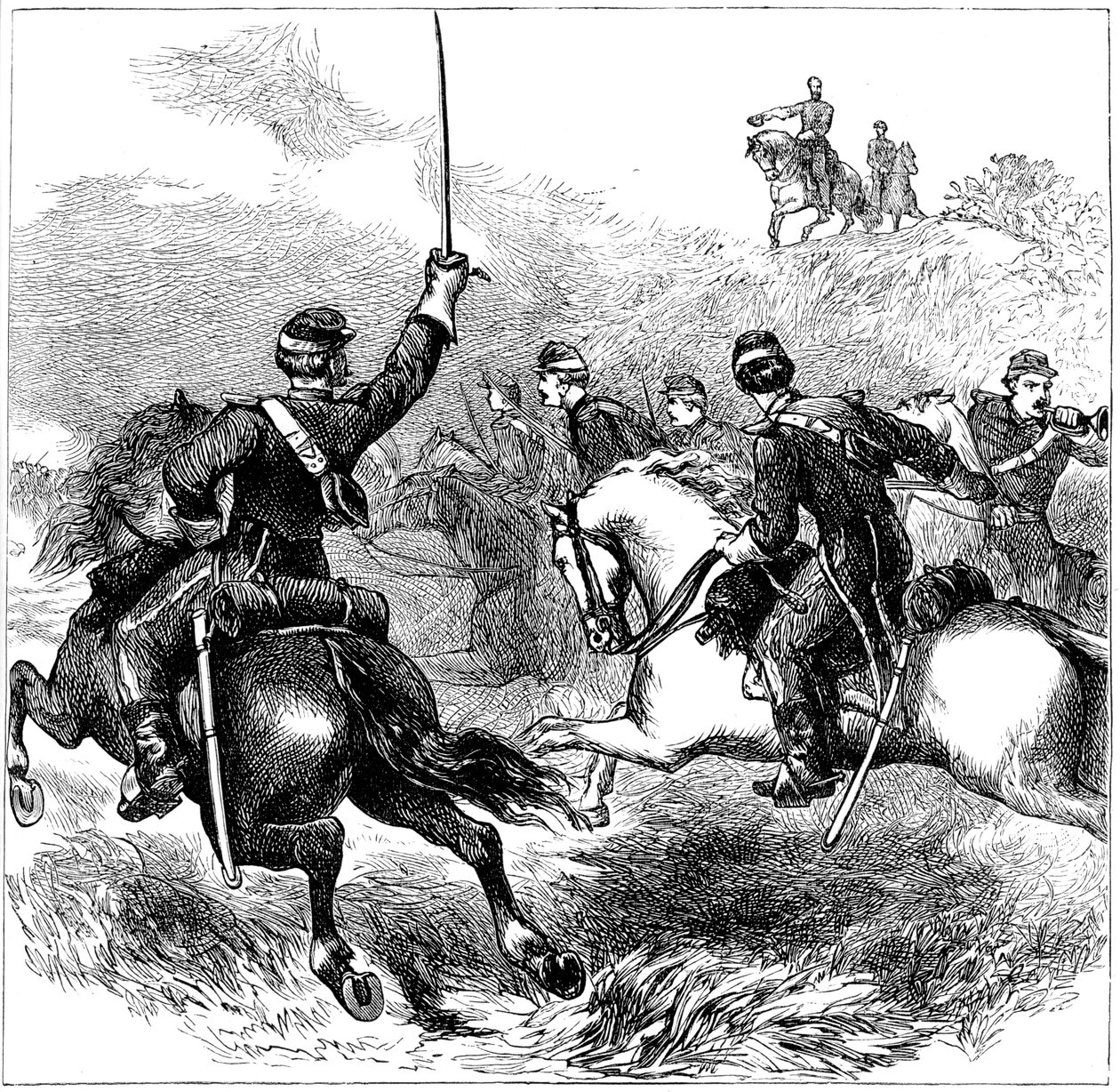جنرال شيريدان في سيدار كريك ، فرجينيا ، الحرب الأهلية الأمريكية ، 1864 c1880 بواسطة غير معروف