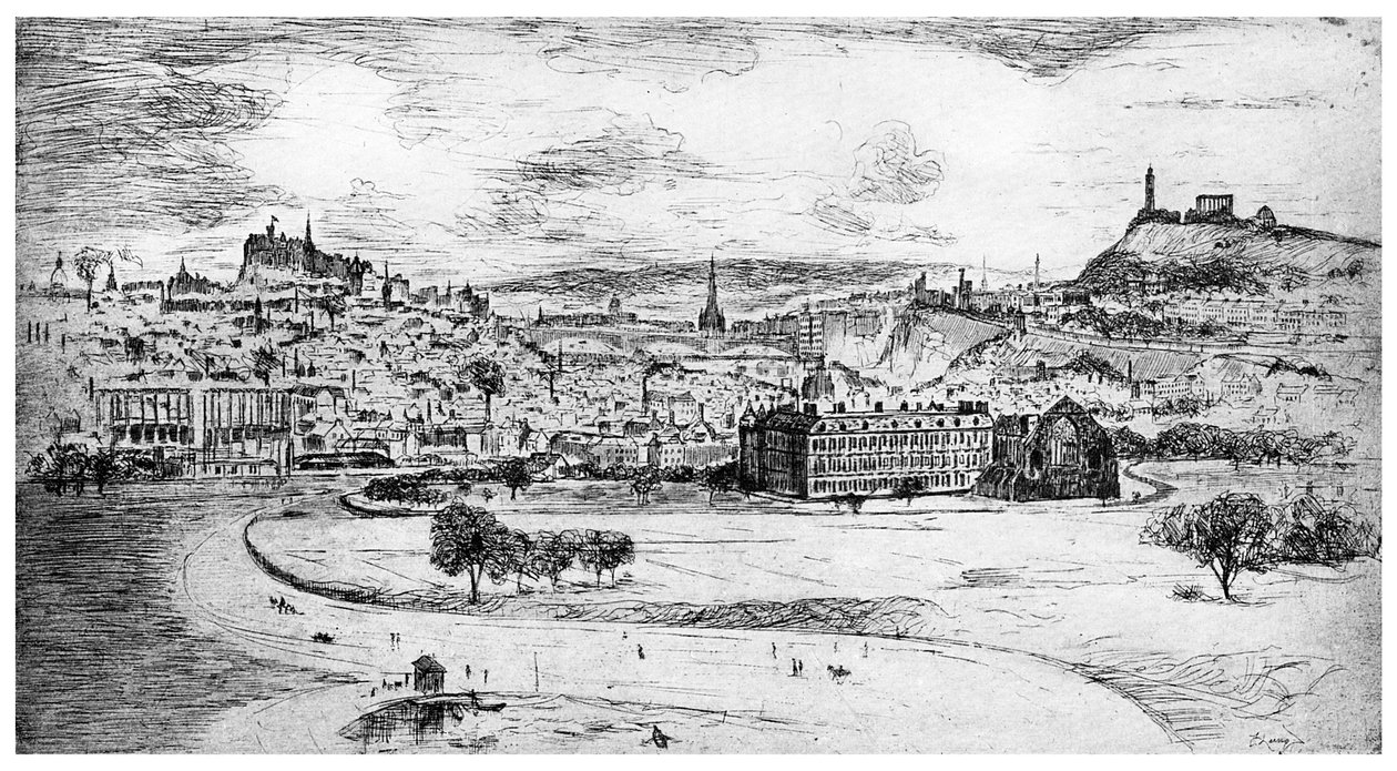 منظر عام لإدنبره من مقعد آرثر 1900 بواسطة غير معروف