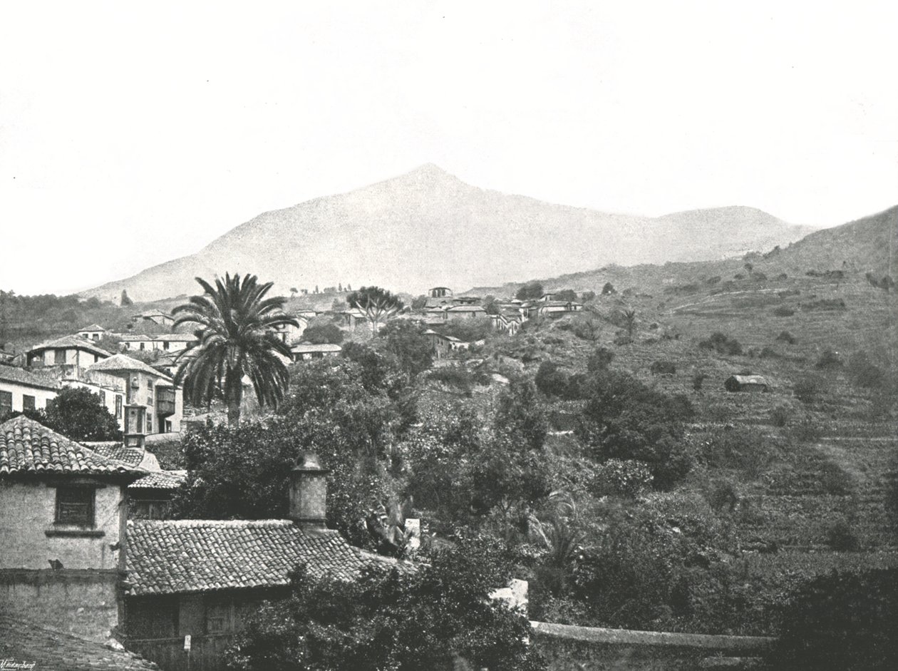 منظر عام يظهر القمة ، تينيريفي ، جزر الكناري ، إسبانيا ، 1895. بواسطة غير معروف