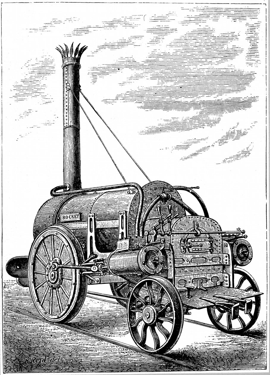 صاروخ جورج ستيفنسون قاطرة ، c1875 بواسطة غير معروف