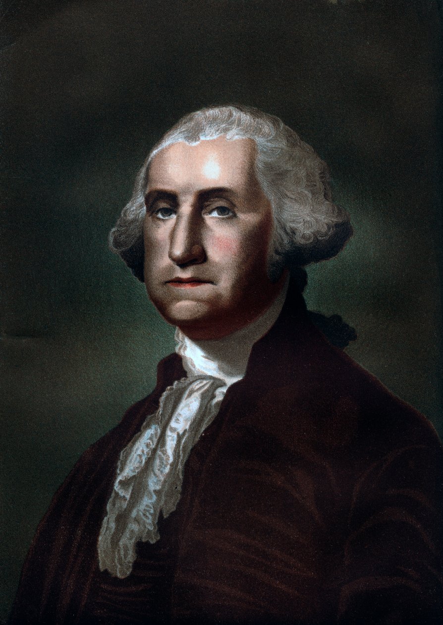 جورج واشنطن 1732-1799 ، أول رئيس للولايات المتحدة الأمريكية ، 1837 بواسطة غير معروف