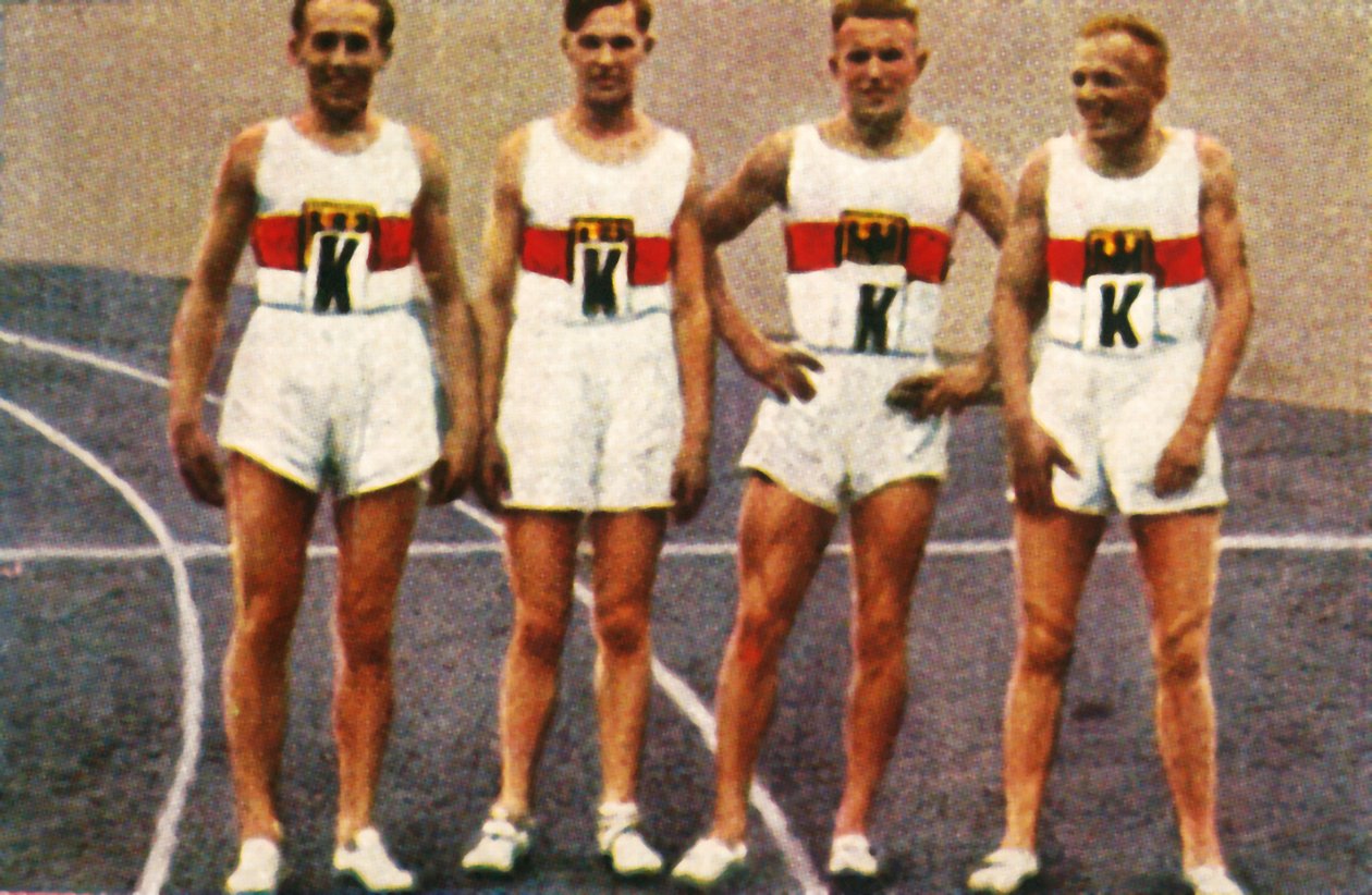 فريق التتابع الألماني 4 × 400 م للرجال ، 1928. بواسطة غير معروف