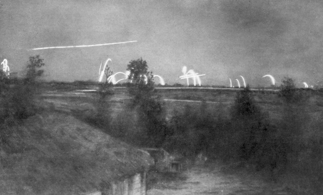 المدفعية الألمانية ، جبهة الشمبانيا ، فرنسا ، الحرب العالمية الأولى ، 1915 1929 بواسطة غير معروف