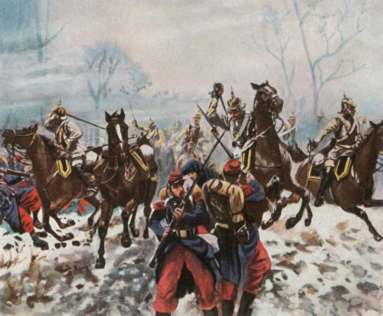 cuirassiers الألمان في Poupry ، 2 ديسمبر 1870 ، 1936. بواسطة غير معروف