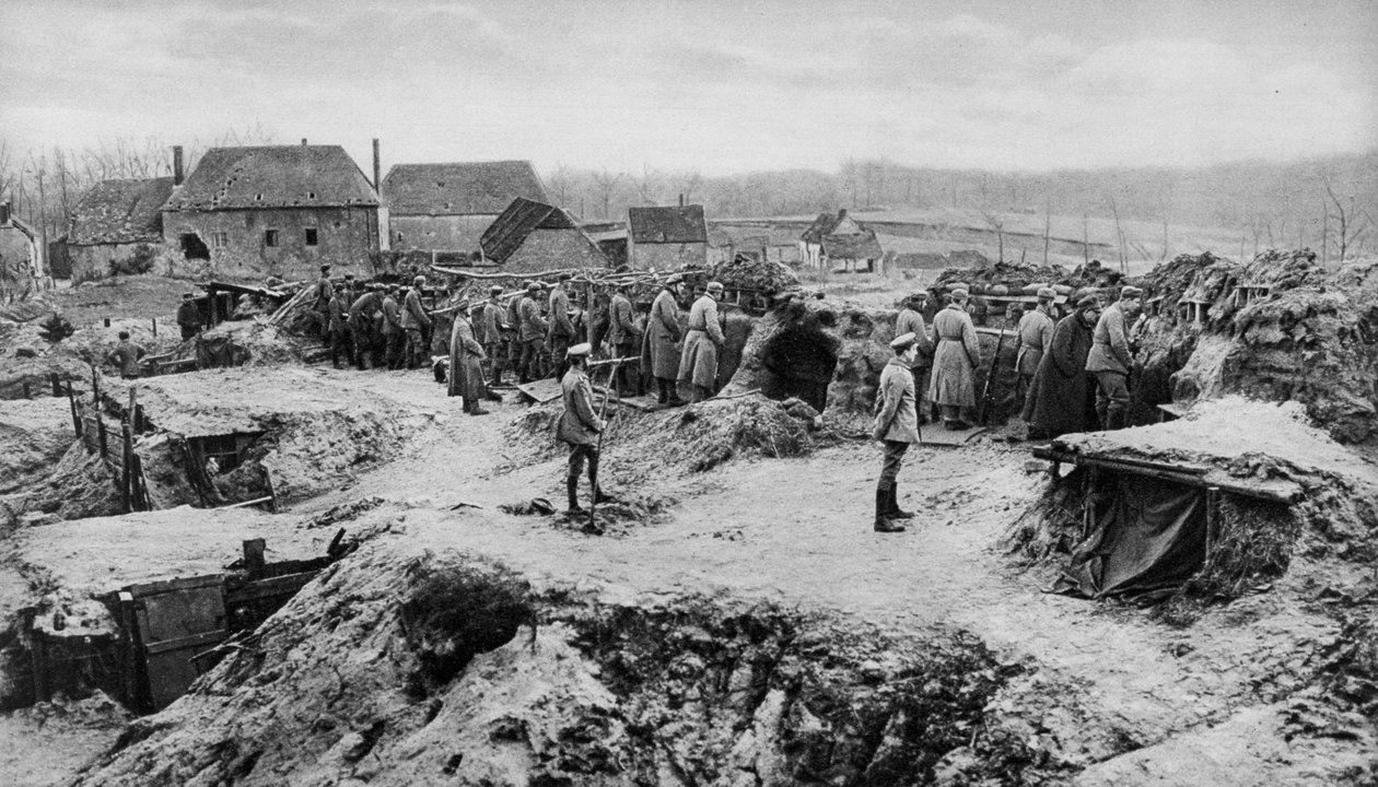 ملاجئ المشاة الألمانية ، الحرب العالمية الأولى ، 1915 بواسطة غير معروف
