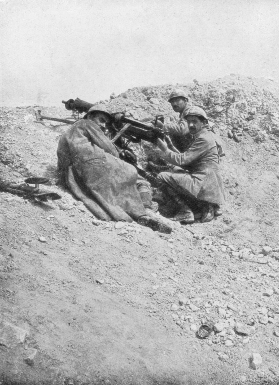 استخدام الرشاش الألماني ضد العدو ، فردان ، فرنسا ، 1917 بواسطة غير معروف