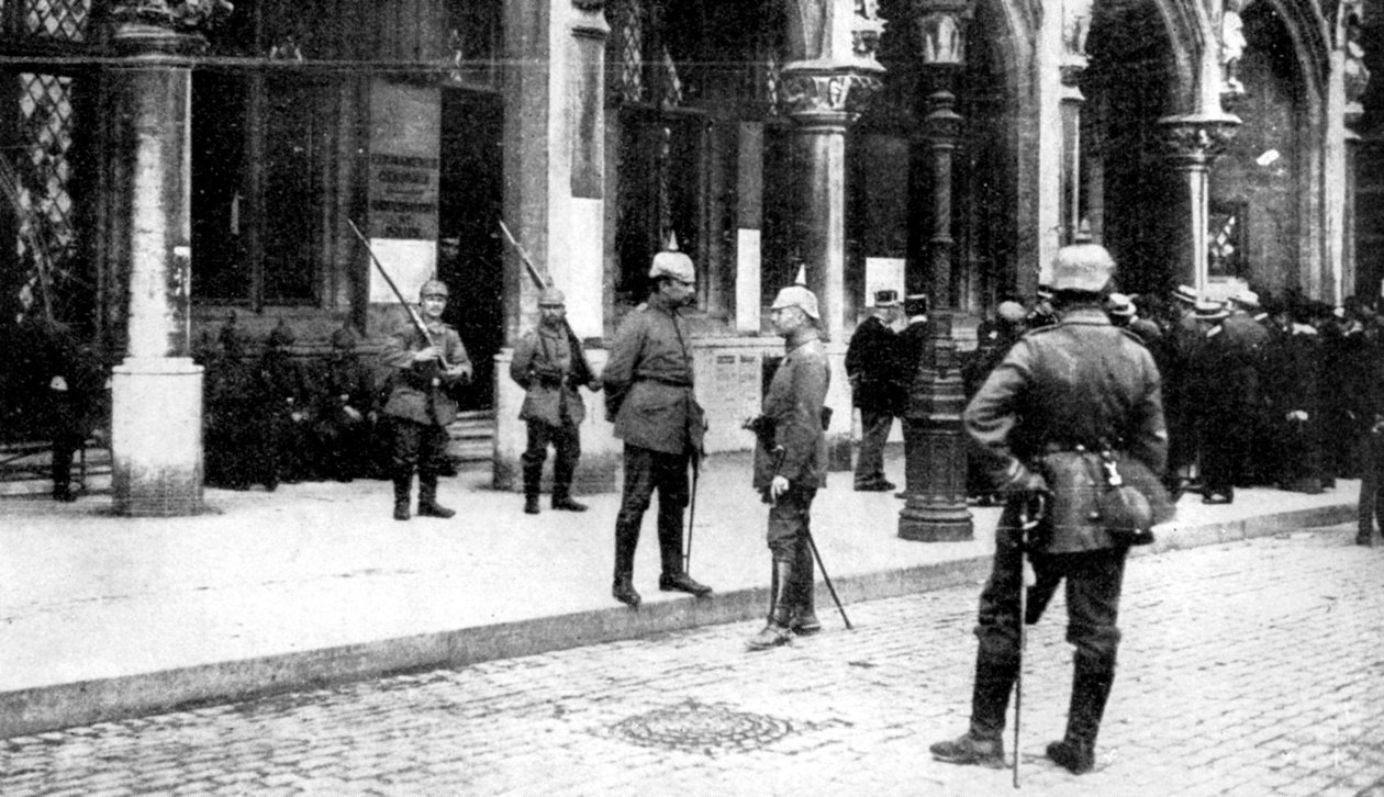 الاحتلال الألماني لبروكسل ، الحرب العالمية الأولى ، 1914 بواسطة غير معروف