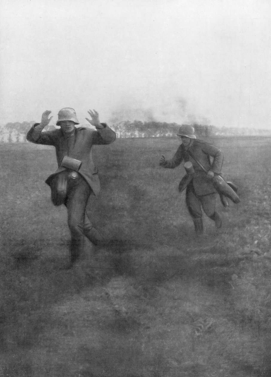 الجنود الألمان يستسلمون بالقرب من فيرزي ، جنوب سواسون ، 18 يوليو 1918 بواسطة غير معروف