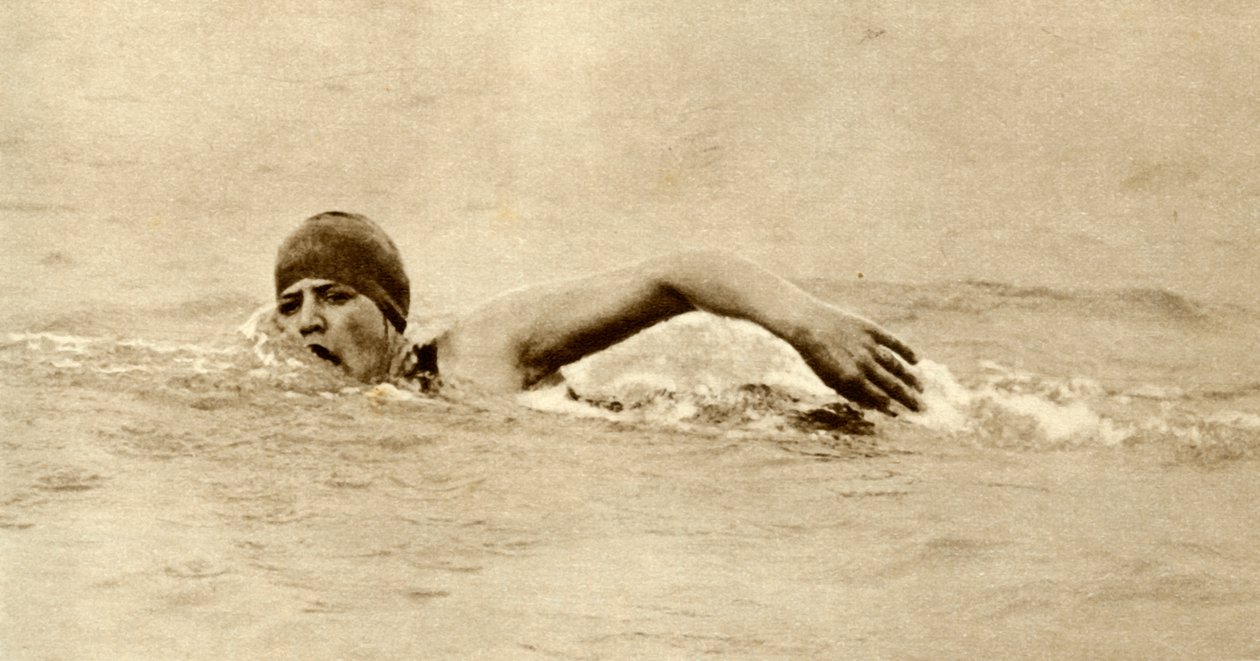 جيرترود إديرل ، أول امرأة تسبح في القناة ، 1926 ، 1935. بواسطة غير معروف
