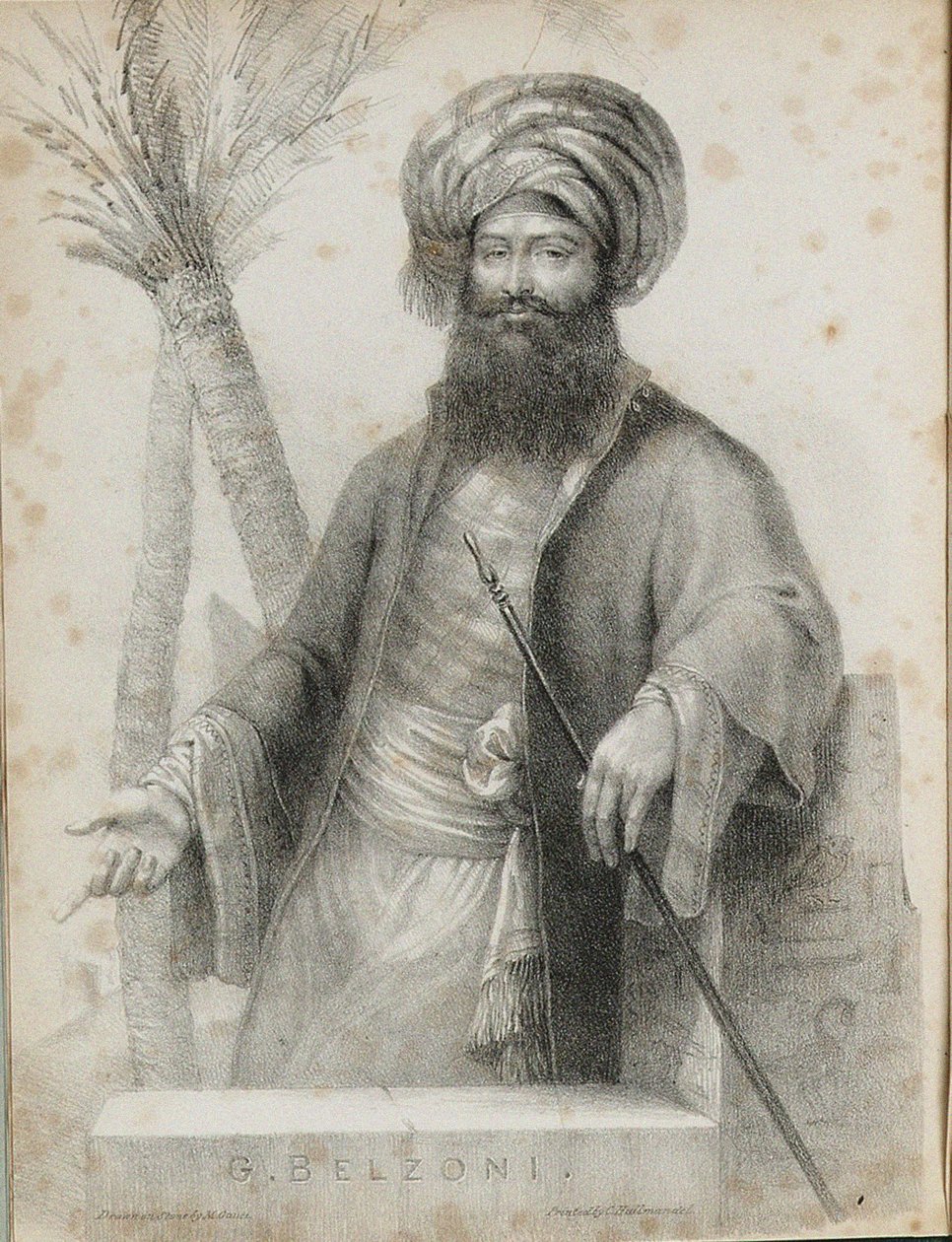 جيوفاني باتيستا بيلزوني 1778-1823 صورة من سرد العمليات وديسكو حديث بواسطة غير معروف