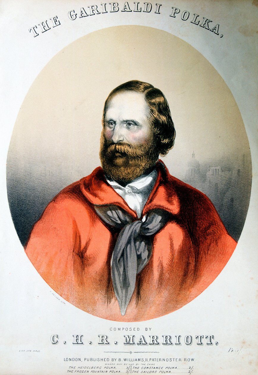 جوزيبي غاريبالدي ، الوطني الإيطالي ، c1864 بواسطة غير معروف