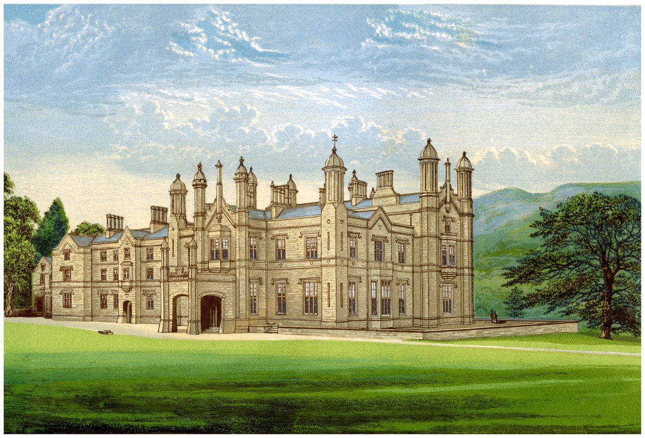 Glanusk Park ، بريكنوكشاير ، ويلز ، موطن البارونة بيلي ، c1880 بواسطة غير معروف