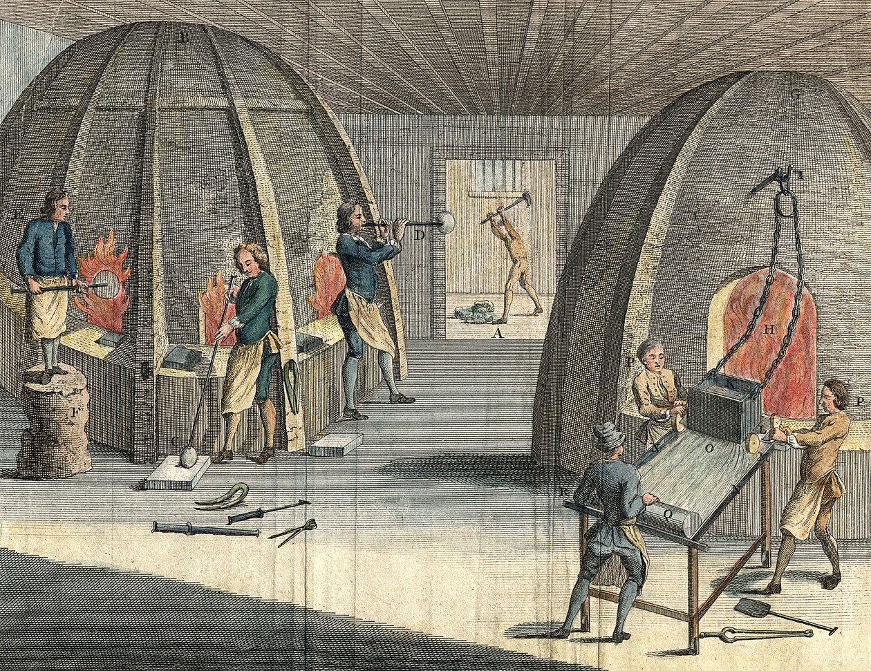 تصنيع الزجاج ، 1760 بواسطة غير معروف