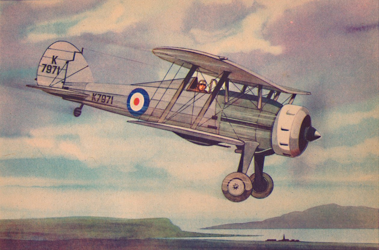 Gloster Gladiator Fighter Biplane ، c1944. بواسطة غير معروف