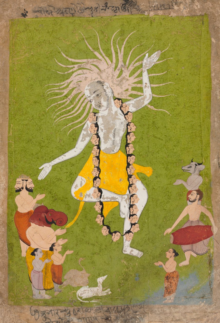 الله شيفا في جانبه الشرس كرقص ماهاكالا ، ج. 1700-1710. بواسطة غير معروف