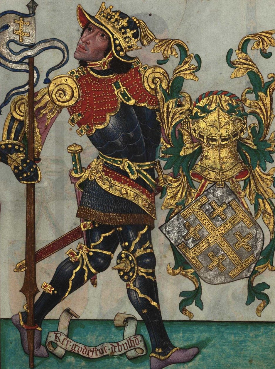 Godfrey of Bouillon From Livro do Ameiro-Mor، 1509 بواسطة غير معروف