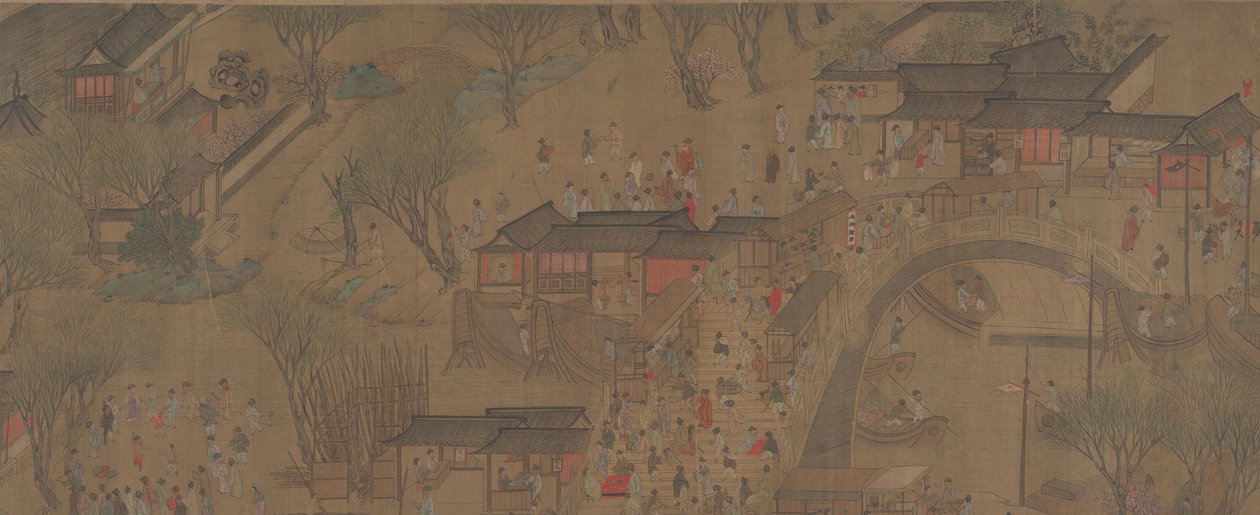 الذهاب إلى Upriver في مهرجان Qingming. بواسطة غير معروف
