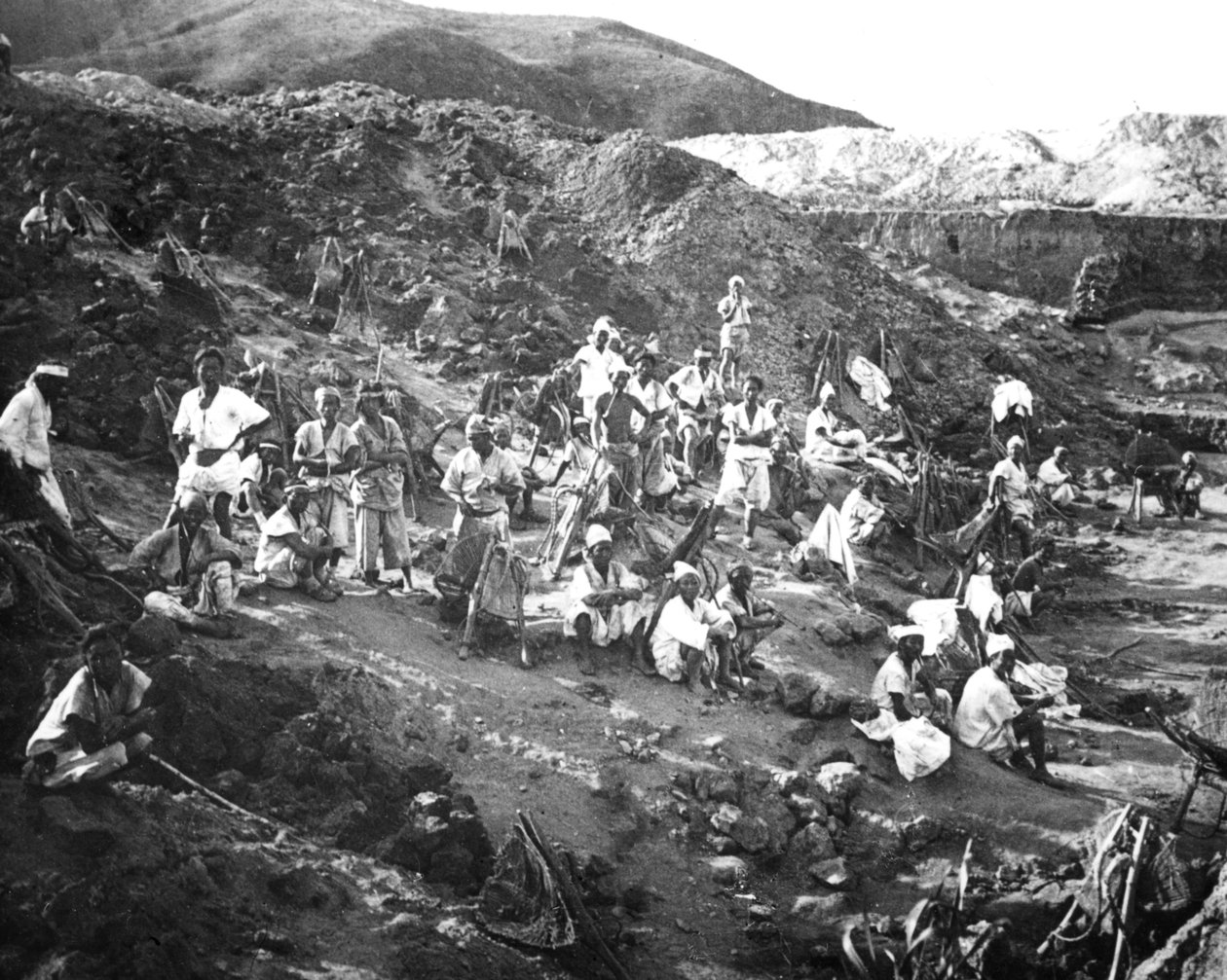 منجم ذهب ، كوريا ، c1900 بواسطة غير معروف
