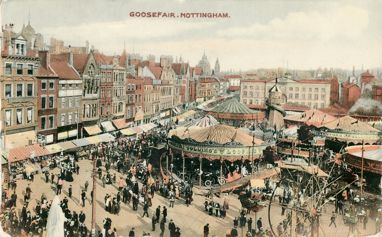 معرض Goose Fair ، Market Place ، Nottingham ، Nottinghamshire ، 1907 بواسطة غير معروف
