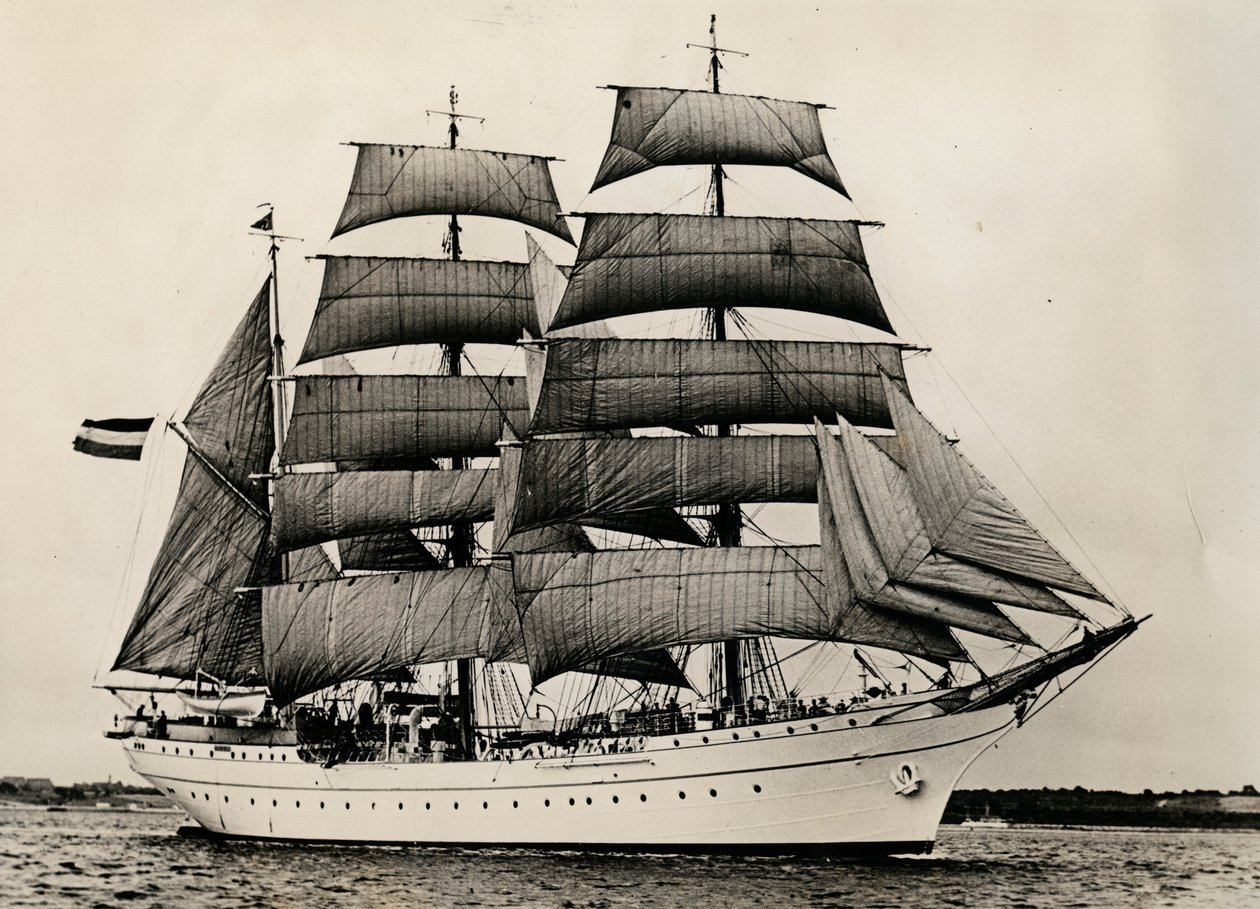 Gorch Fock لأول مرة تحت الإبحار الكامل ، 1933 بواسطة غير معروف