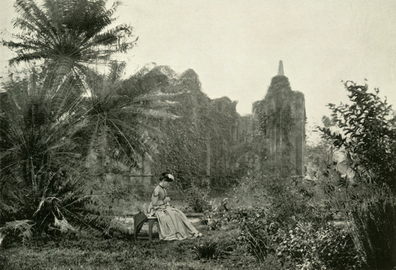 الخراب القوطي في حديقة باراكبور ، c1870 ، 1925. بواسطة غير معروف