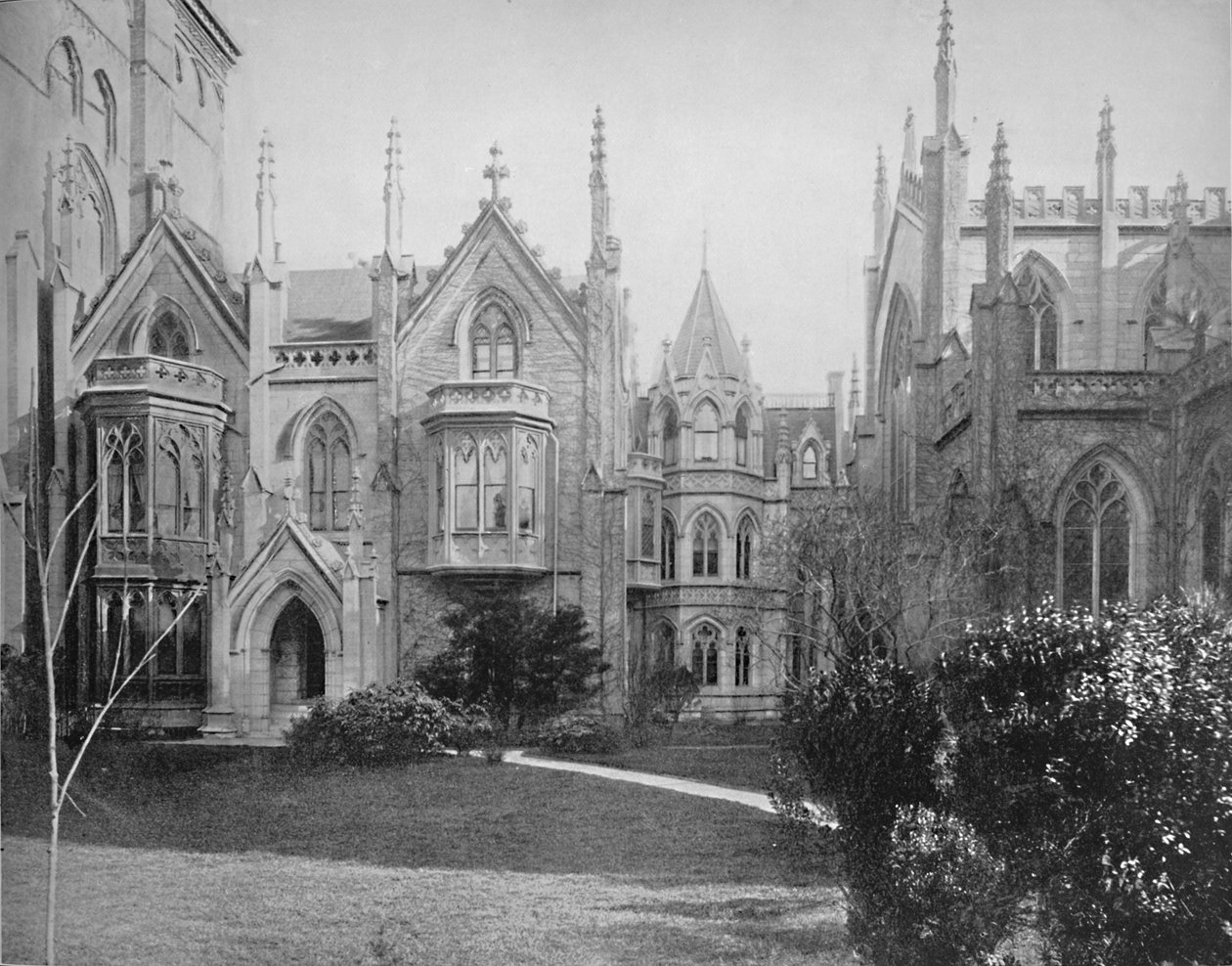 نعمة الكنيسة و Rectory ، نيويورك ، c1897. بواسطة غير معروف