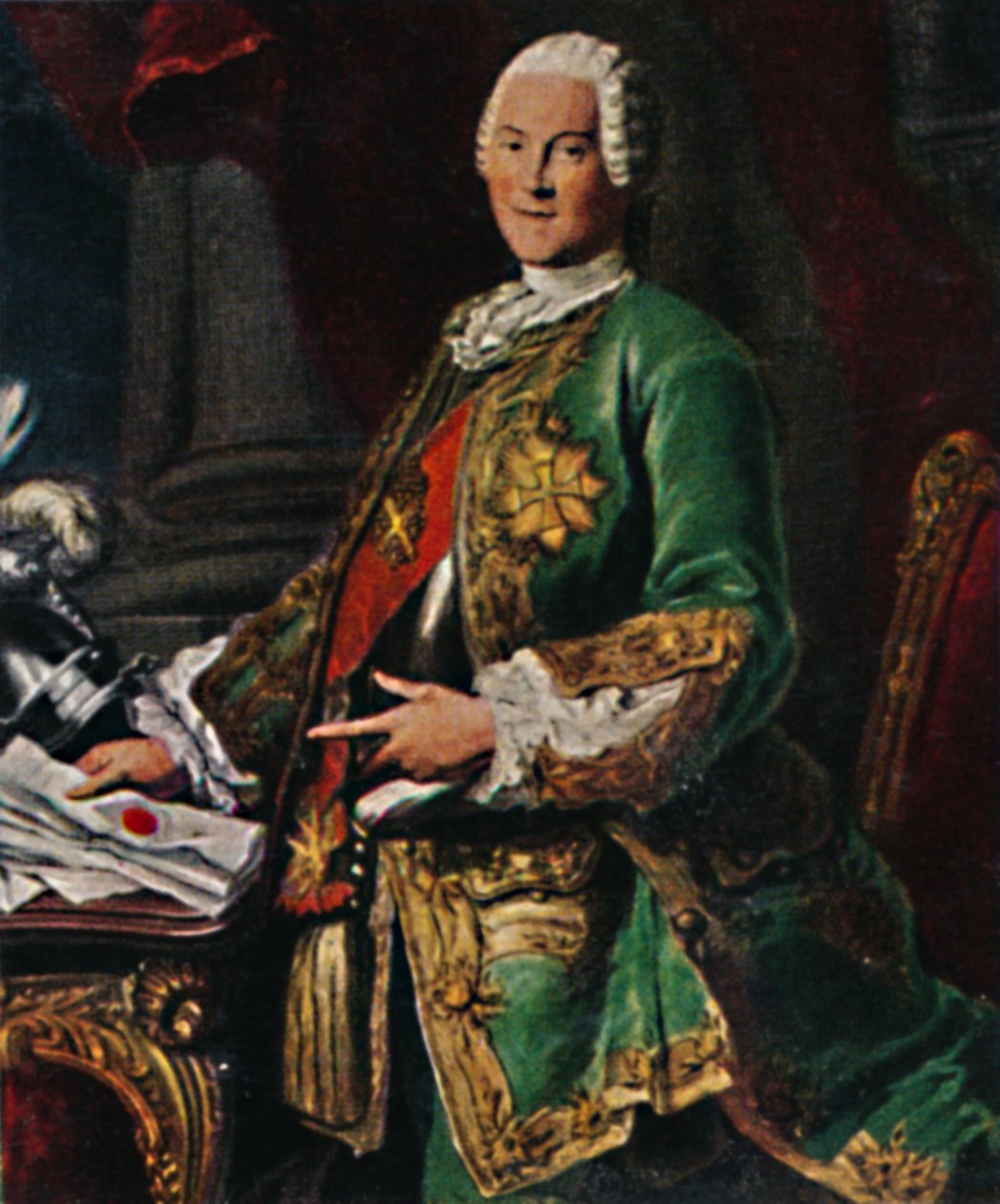 الكونت فون برول 1700-1763. - نقش بعد لوحة سيلفستر 1934. بواسطة غير معروف